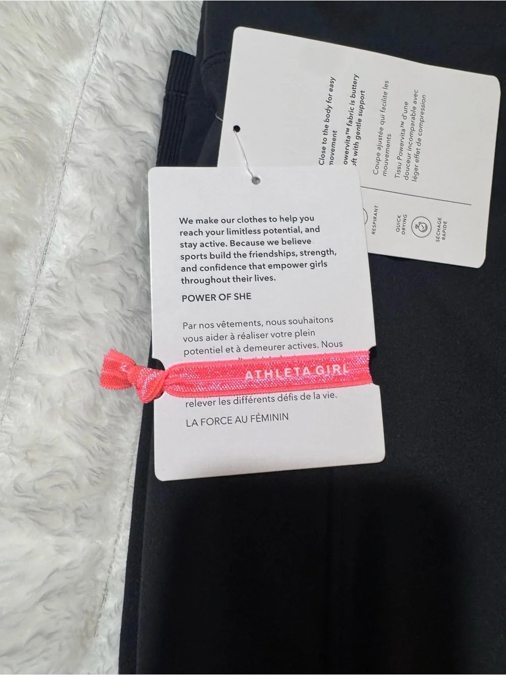 Athleta Girl Black Ribbed-Panel Moto-Vating Tight Leggings